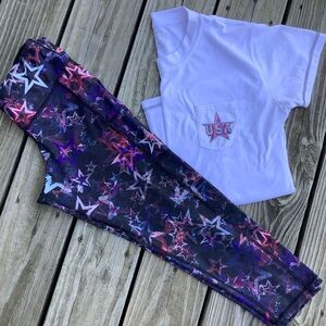 Bend Active brand Capris and Matching Tee - Size Small